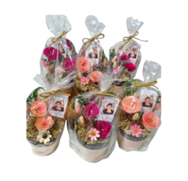 🌸 Masetita con 3 Flores Principales 🌿