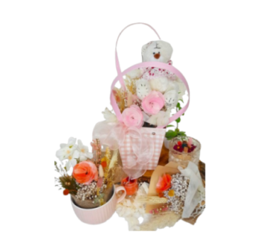 🎁 Canasta de Regalo "Dulce Amor" 🧸🌸